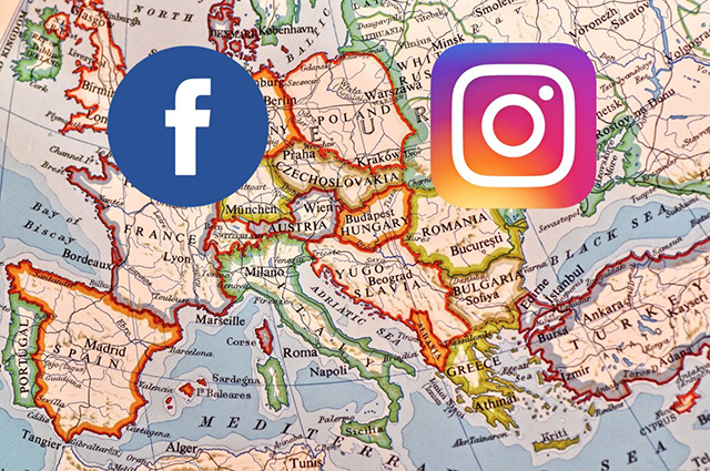 facebook e instagram en europa